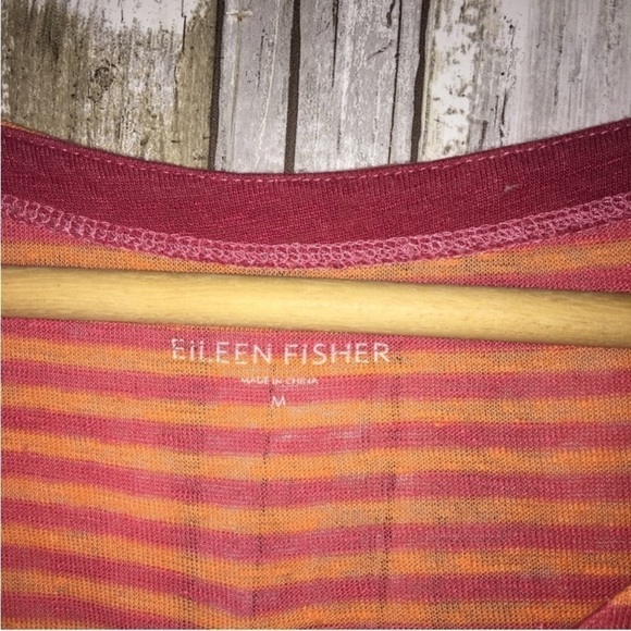 Eileen Fisher Linen Orange & Pink Tunic - Picture 5 of 5
